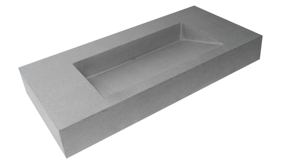 ALFI brand ABCO40R 40" Solid Concrete Rectangular Countertop Sink