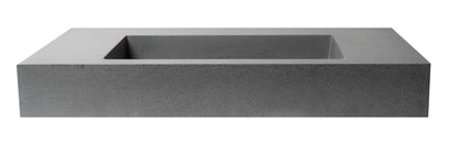 ALFI brand ABCO40R 40" Solid Concrete Rectangular Countertop Sink