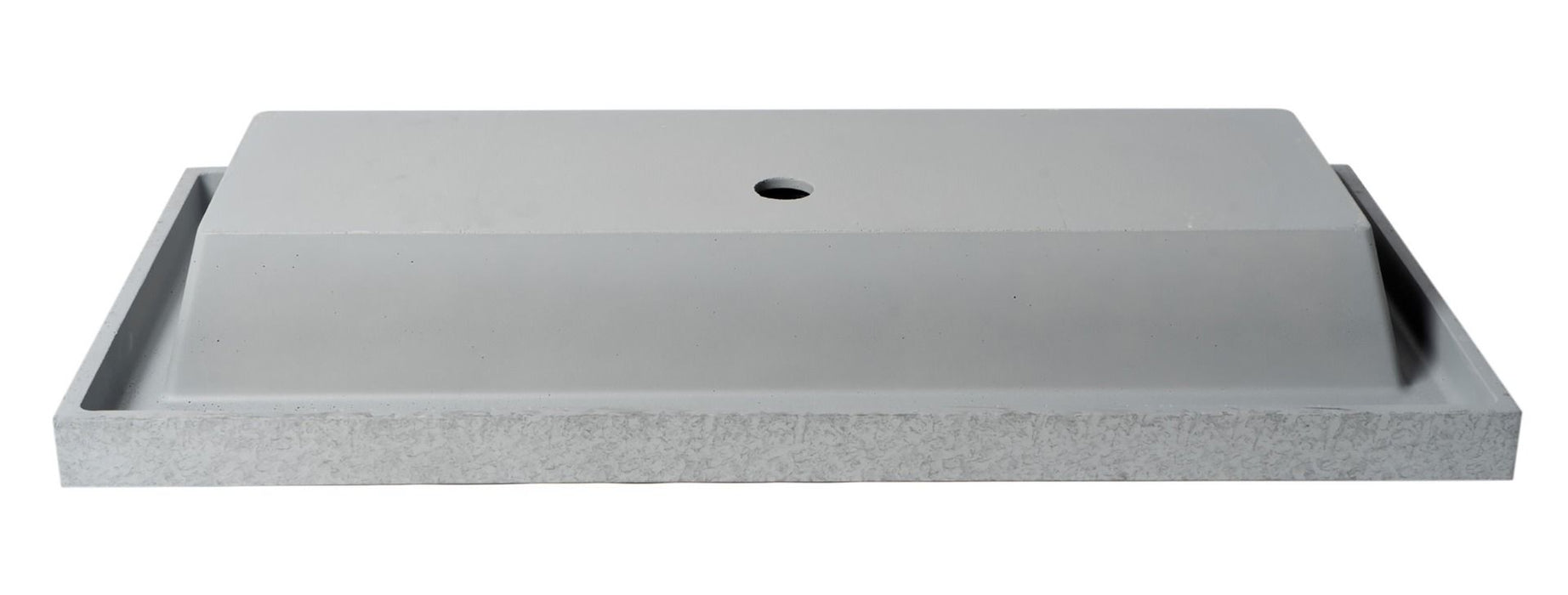 ALFI brand ABCO40TR 40" Solid Concrete Gray Matte Trough Sink for the Bathroom