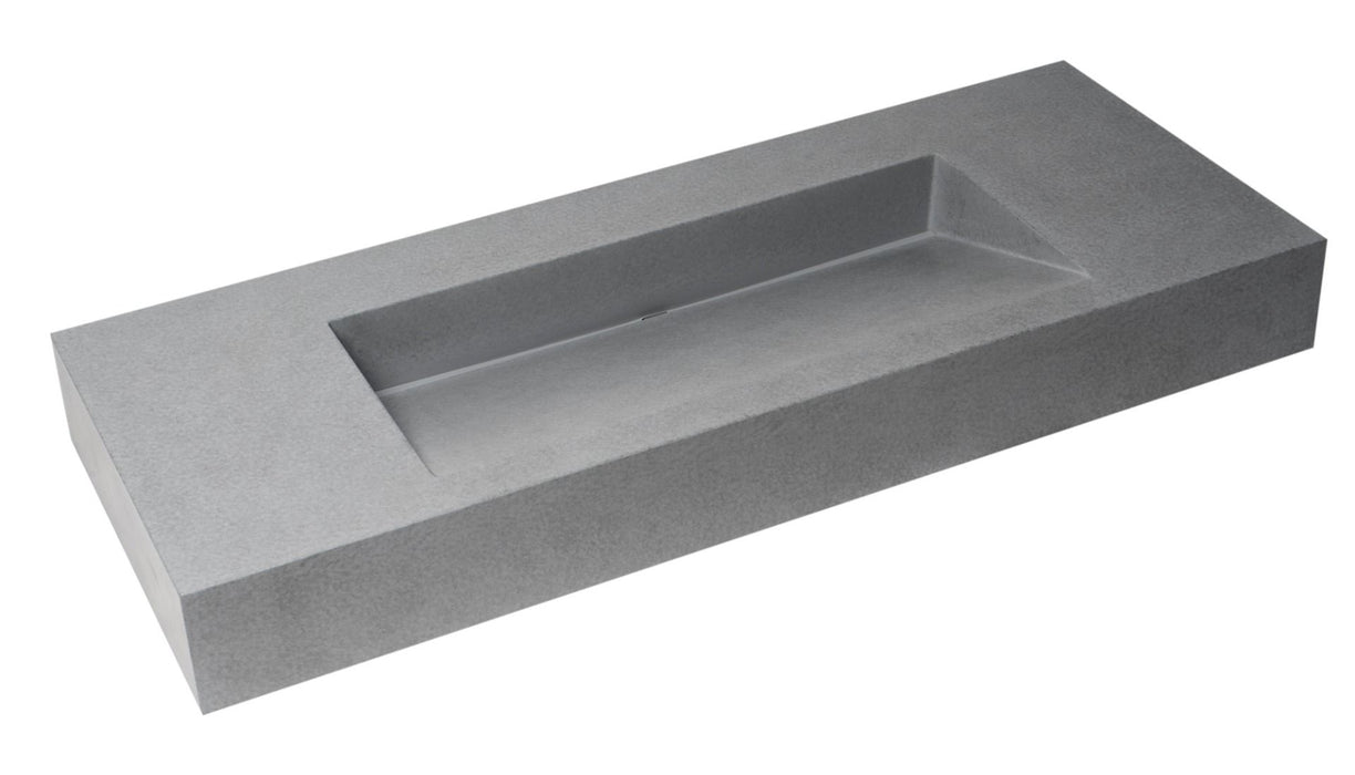 ALFI brand ABCO48R 48" Solid Concrete Rectangular Countertop Sink