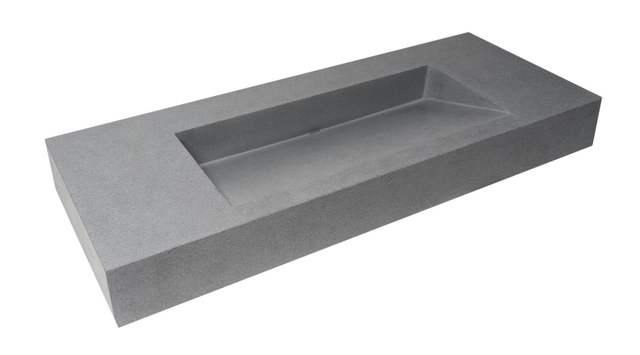 ALFI brand ABCO48R 48" Solid Concrete Rectangular Countertop Sink