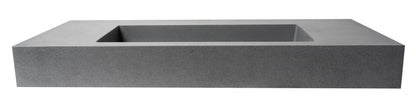 ALFI brand ABCO48R 48" Solid Concrete Rectangular Countertop Sink
