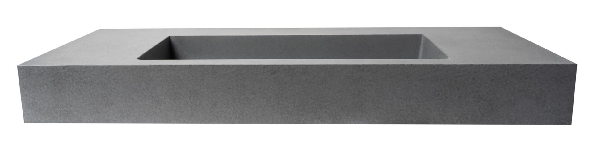 ALFI brand ABCO48R 48" Solid Concrete Rectangular Countertop Sink