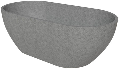 ALFI brand ABCO59TUB 59" Solid Concrete Oval Freestanding Bathtub