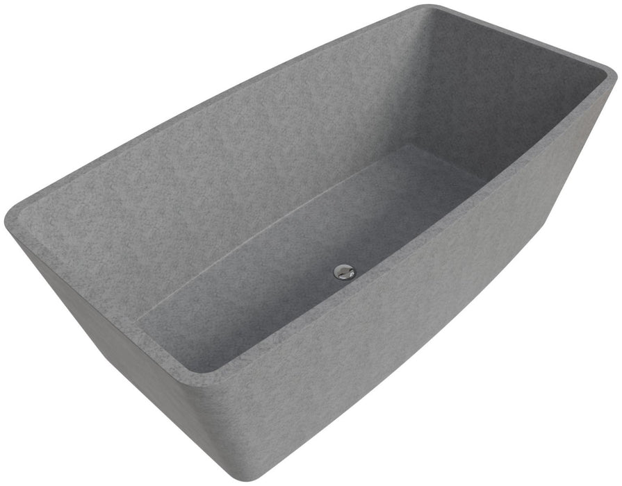 ALFI brand ABCO71TUB 71" Solid Concrete Rectangular Freestanding Bathtub