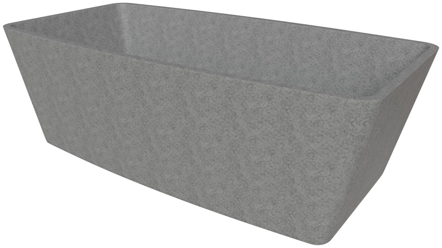ALFI brand ABCO71TUB 71" Solid Concrete Rectangular Freestanding Bathtub
