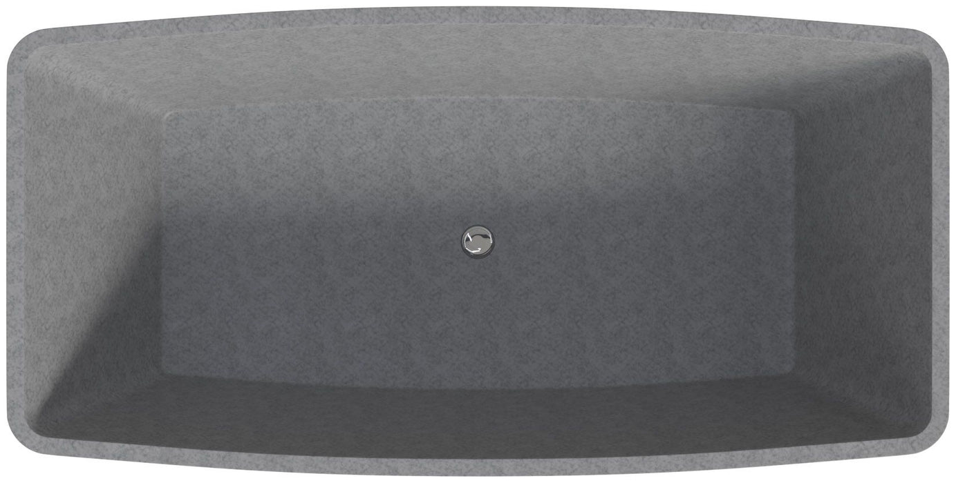 ALFI brand ABCO71TUB 71" Solid Concrete Rectangular Freestanding Bathtub