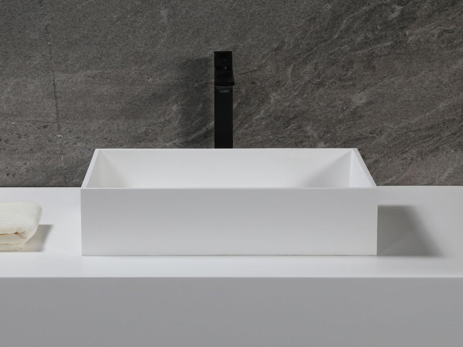 ALFI brand ABRS2014 20" x 14" White Matte Solid Surface Resin Sink