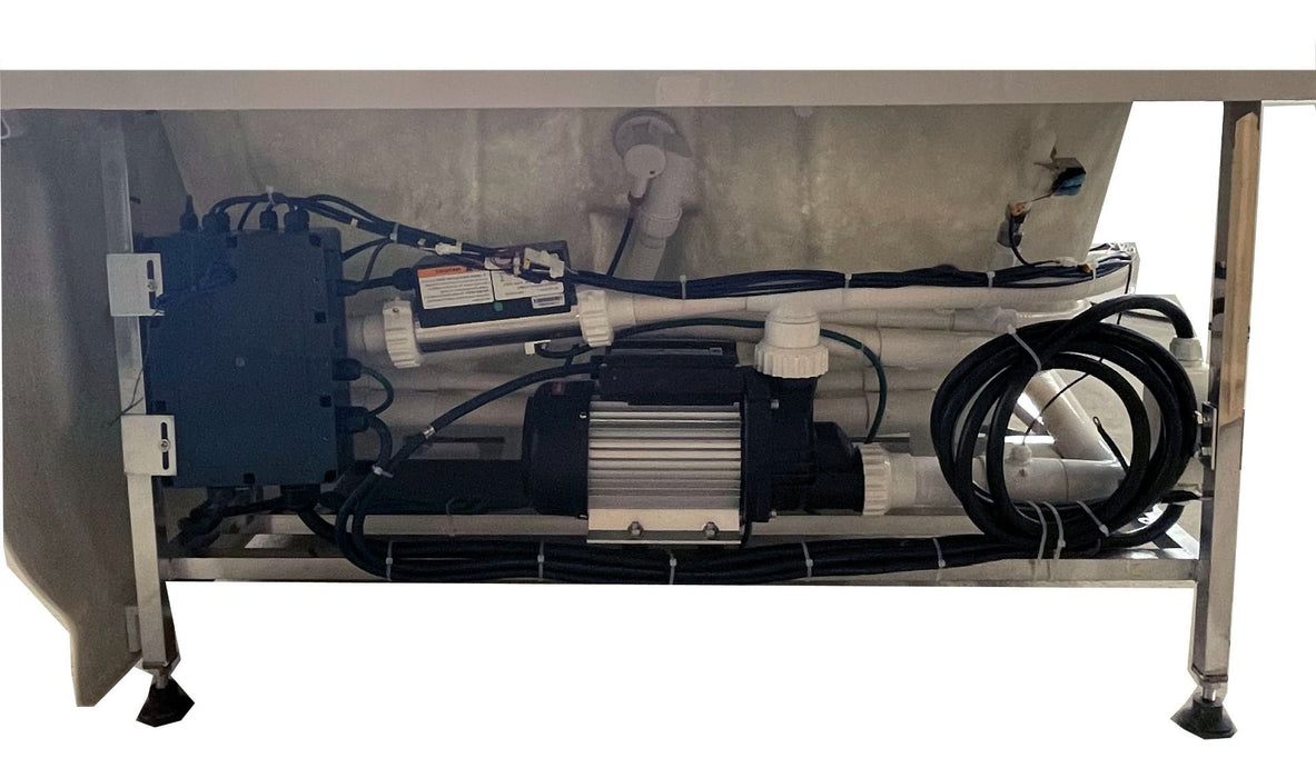 EAGO AM124ETL-L 6 ft Right Drain Corner Acrylic White Whirlpool Bathtub for Two