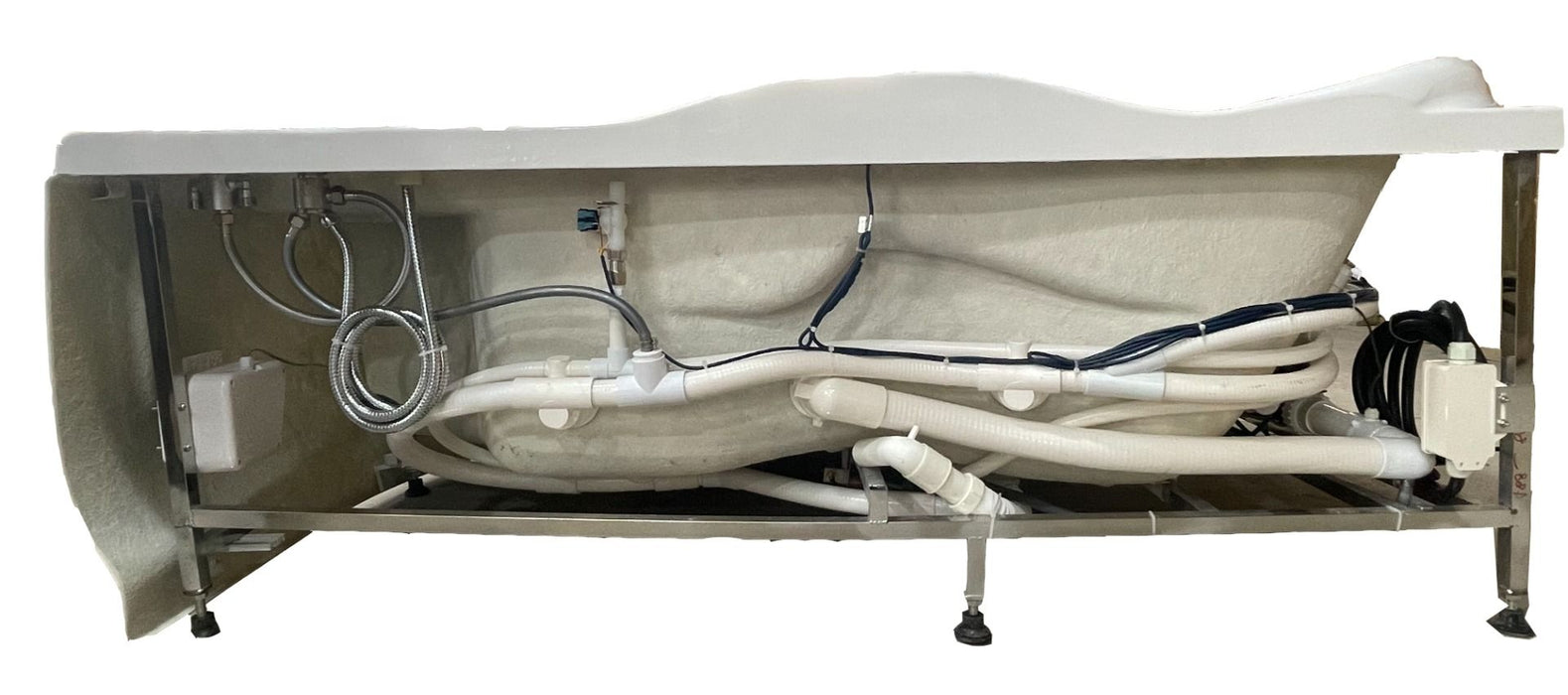 EAGO AM124ETL-R 6 ft Right Corner Acrylic White Whirlpool Bathtub for Two