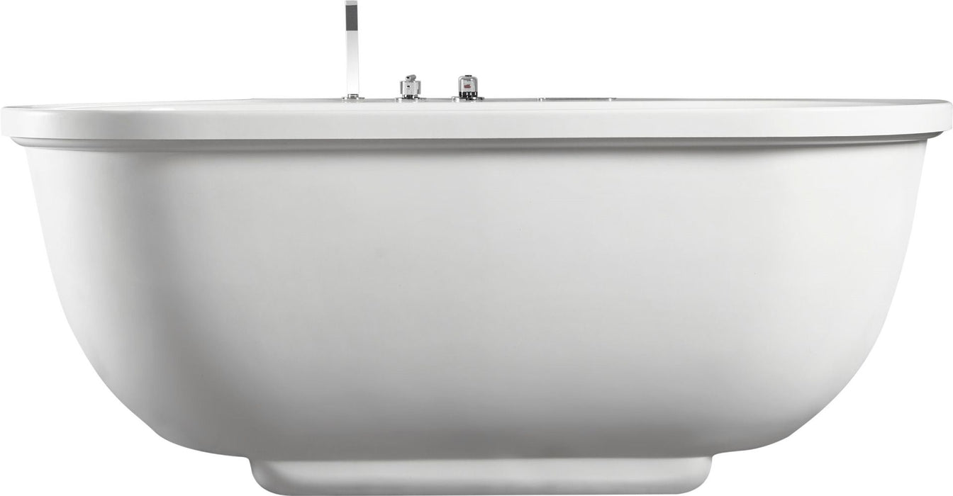 EAGO AM128ETL 6 ft Acrylic White Whirlpool Bathtub With Fixtures