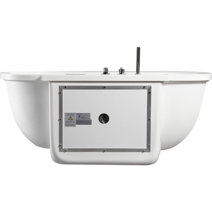 EAGO AM128ETL 6 ft Acrylic White Whirlpool Bathtub With Fixtures