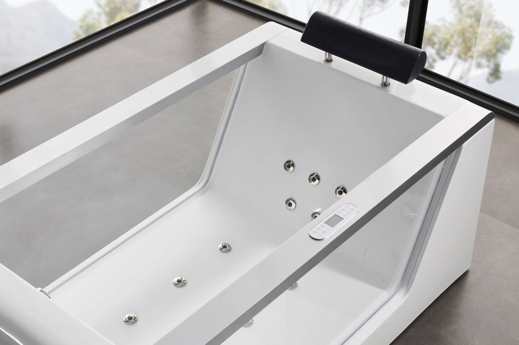 EAGO AM152ETL-5 5 ft Clear Rectangular Acrylic Whirlpool Bathtub