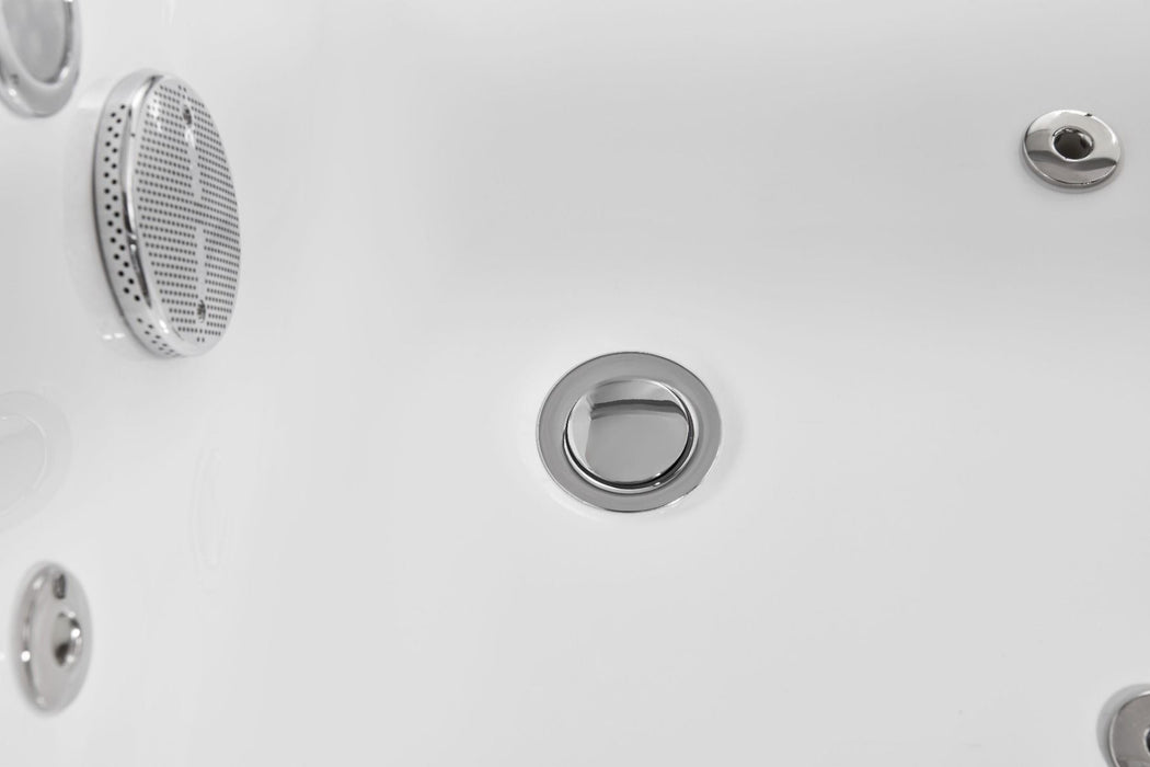 EAGO AM152ETL-5 5 ft Clear Rectangular Acrylic Whirlpool Bathtub