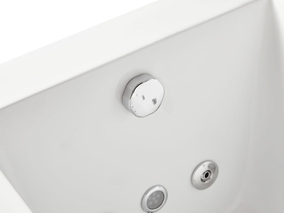 EAGO AM154ETL-L5 5 ft Acrylic White Rectangular Whirlpool Bathtub w Fixtures