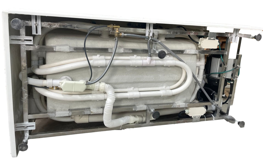 EAGO AM154ETL-L5 5 ft Acrylic White Rectangular Whirlpool Bathtub w Fixtures