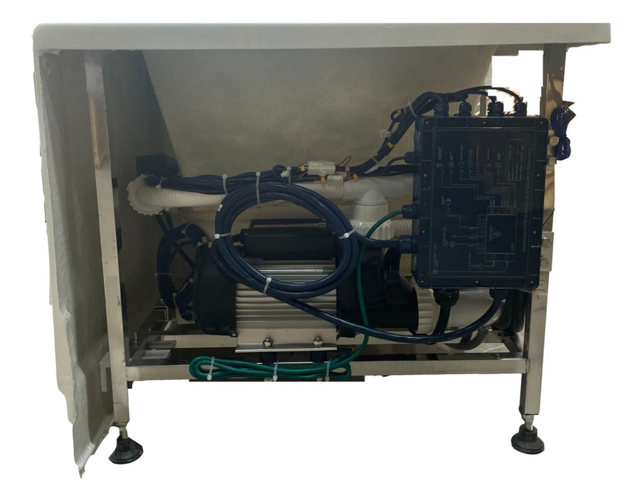 EAGO AM154ETL-L5 5 ft Acrylic White Rectangular Whirlpool Bathtub w Fixtures