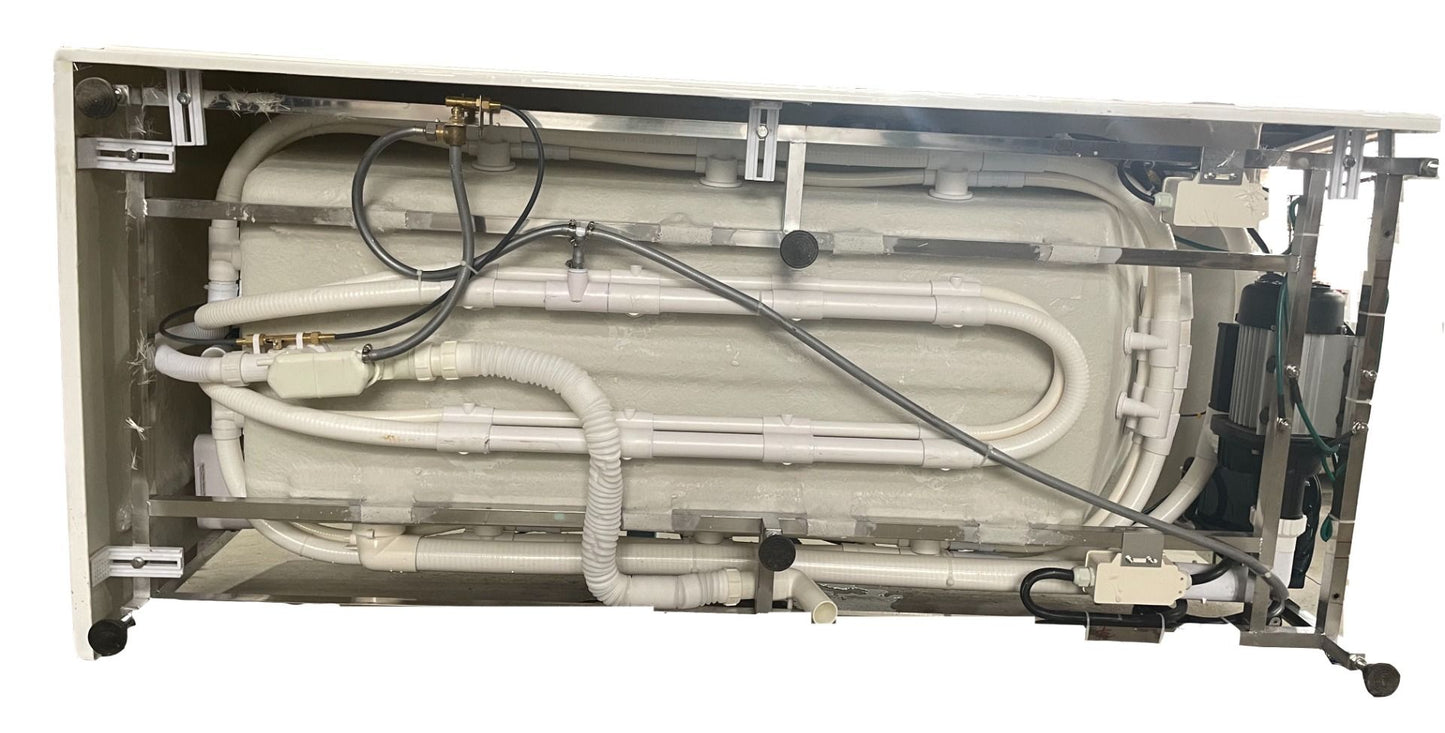 EAGO AM154ETL-L6 6 ft Acrylic White Rectangular Whirlpool Tub With Fixtures