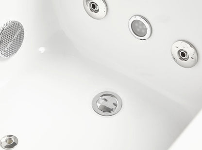 EAGO AM154ETL-L6 6 ft Acrylic White Rectangular Whirlpool Tub With Fixtures