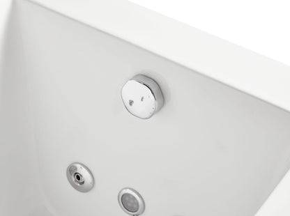 EAGO AM154ETL-L6 6 ft Acrylic White Rectangular Whirlpool Tub With Fixtures