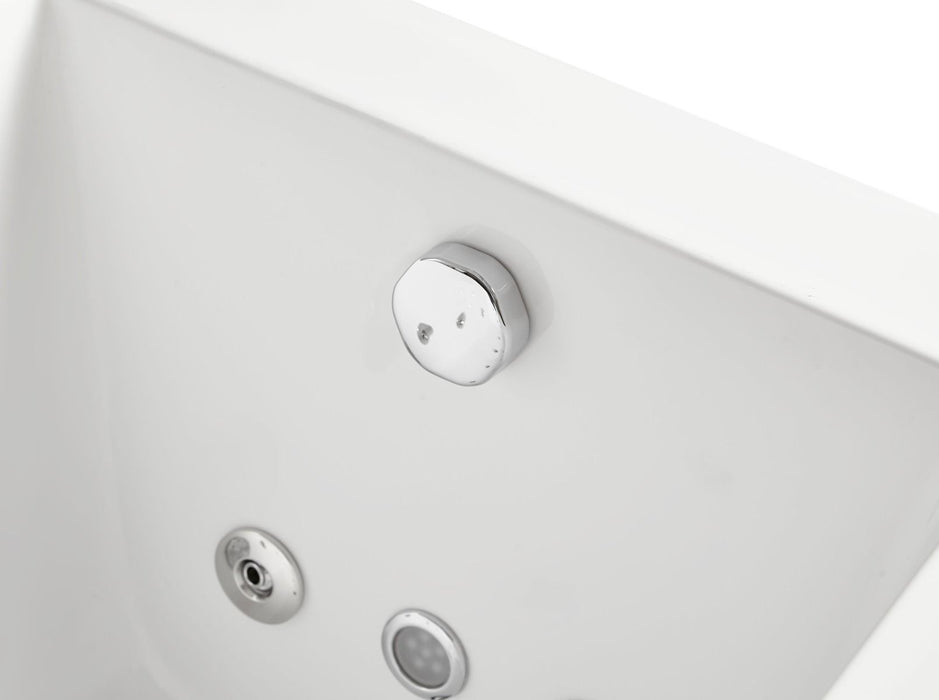 EAGO AM154ETL-L6 6 ft Acrylic White Rectangular Whirlpool Tub With Fixtures