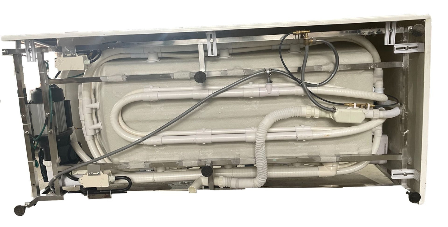 EAGO AM154ETL-R6 6 ft Acrylic White Rectangular Whirlpool Tub With Fixtures