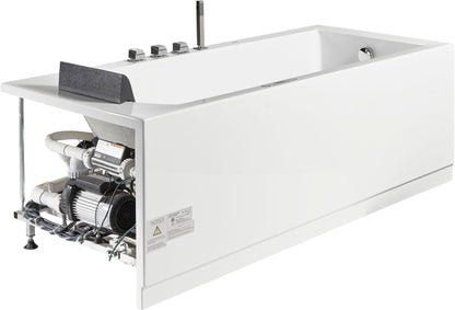 EAGO AM154ETL-R6 6 ft Acrylic White Rectangular Whirlpool Tub With Fixtures