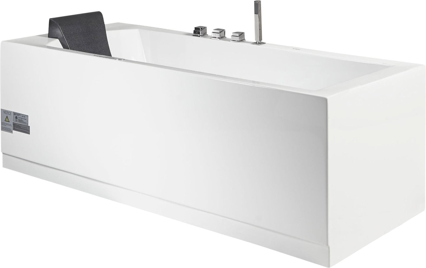 EAGO AM154ETL-R6 6 ft Acrylic White Rectangular Whirlpool Tub With Fixtures