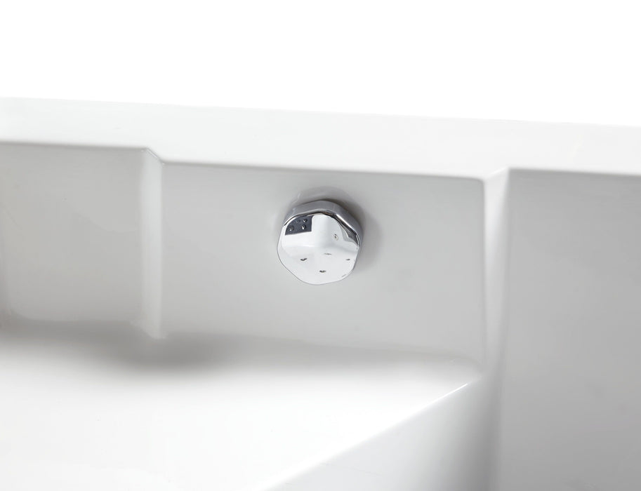 EAGO AM156ETL 5 ft Clear Corner Acrylic Whirlpool Bathtub for Two