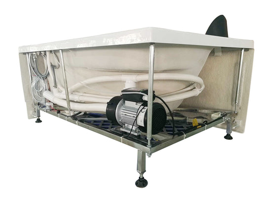 EAGO AM161-R 59" Single Person Corner White Acrylic Whirlpool BathTub