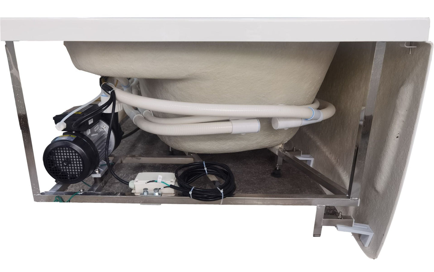 EAGO AM161-R 59" Single Person Corner White Acrylic Whirlpool BathTub