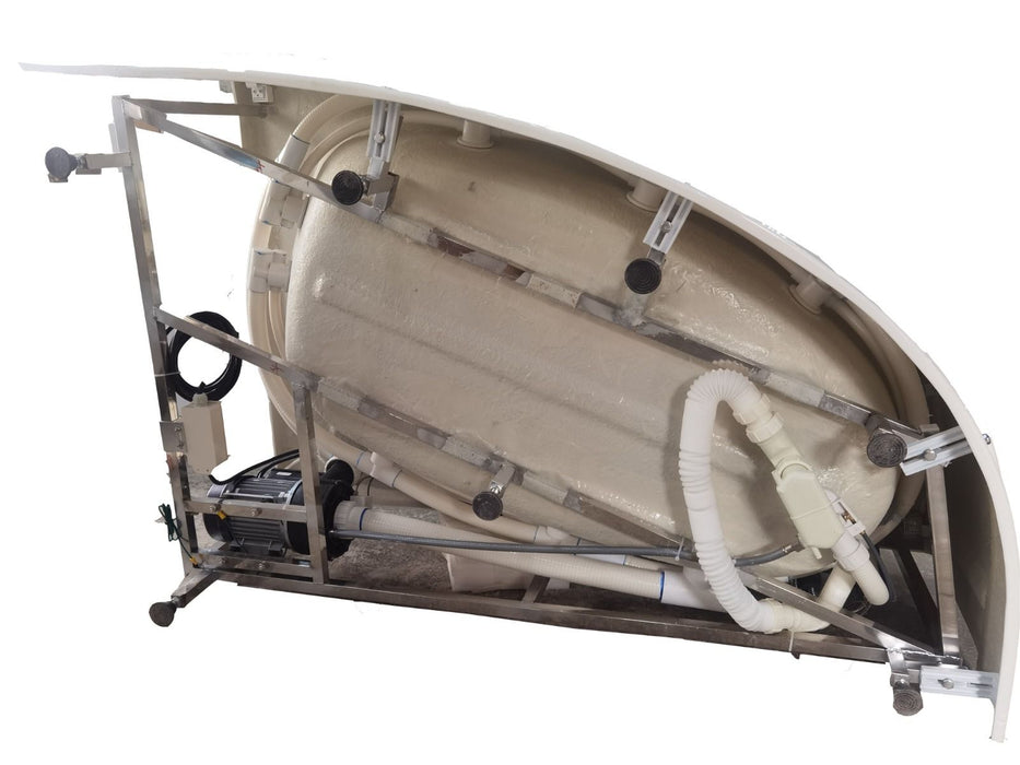 EAGO AM161-R 59" Single Person Corner White Acrylic Whirlpool BathTub