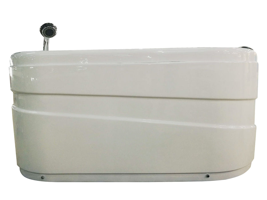 EAGO AM175-L 57'' White Acrylic Jetted Whirlpool Bathtub W/ Fixtures