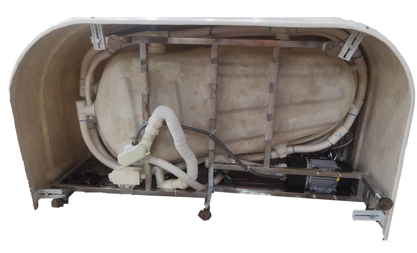 EAGO AM175-R 57'' White Acrylic Jetted Whirlpool Bathtub W/ Fixtures