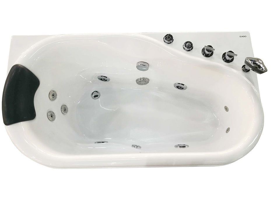 EAGO AM175-R 57'' White Acrylic Jetted Whirlpool Bathtub W/ Fixtures
