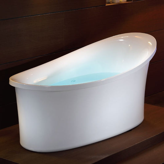 EAGO AM1800 70" White Free Standing Oval Air Bubble Bathtub