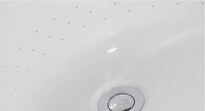 EAGO AM1900 74" White Free Standing Oval Air Bubble Bathtub