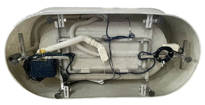 EAGO AM1900 74" White Free Standing Oval Air Bubble Bathtub