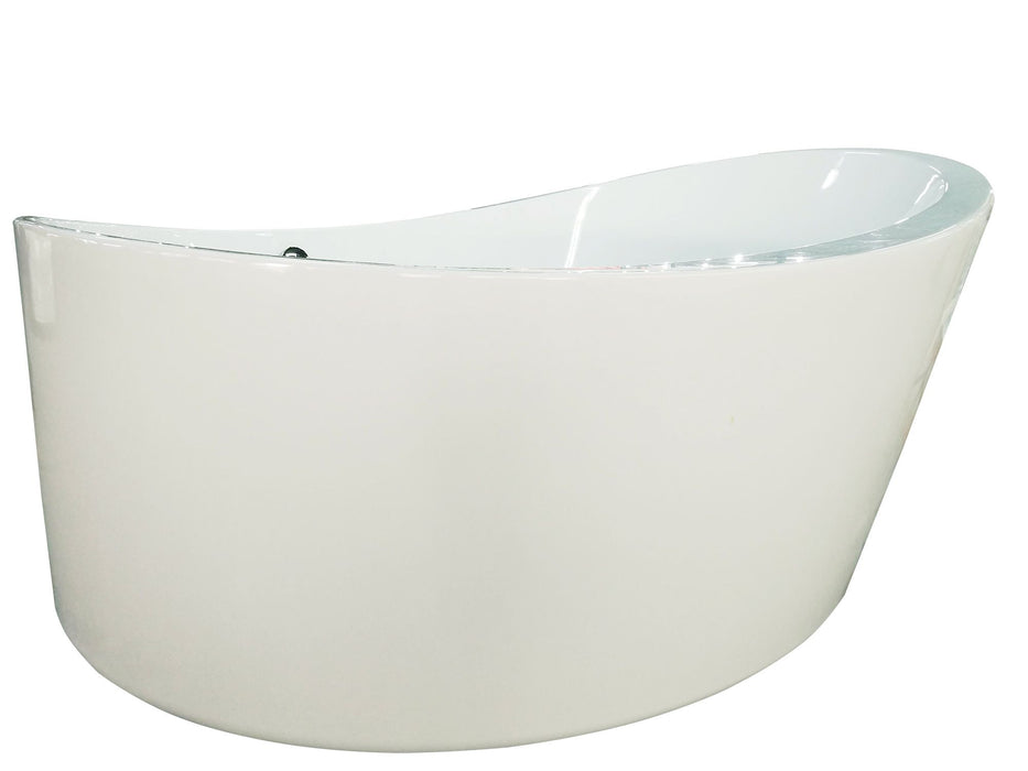 EAGO AM2130 66" Round Free Standing Acrylic Air Bubble Bathtub