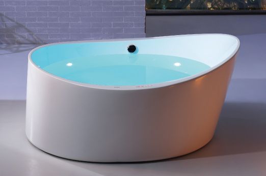 EAGO AM2130 66" Round Free Standing Acrylic Air Bubble Bathtub