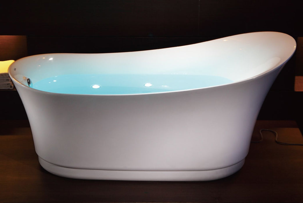 EAGO AM2140 68" White Free Standing Oval Air Bubble Bathtub