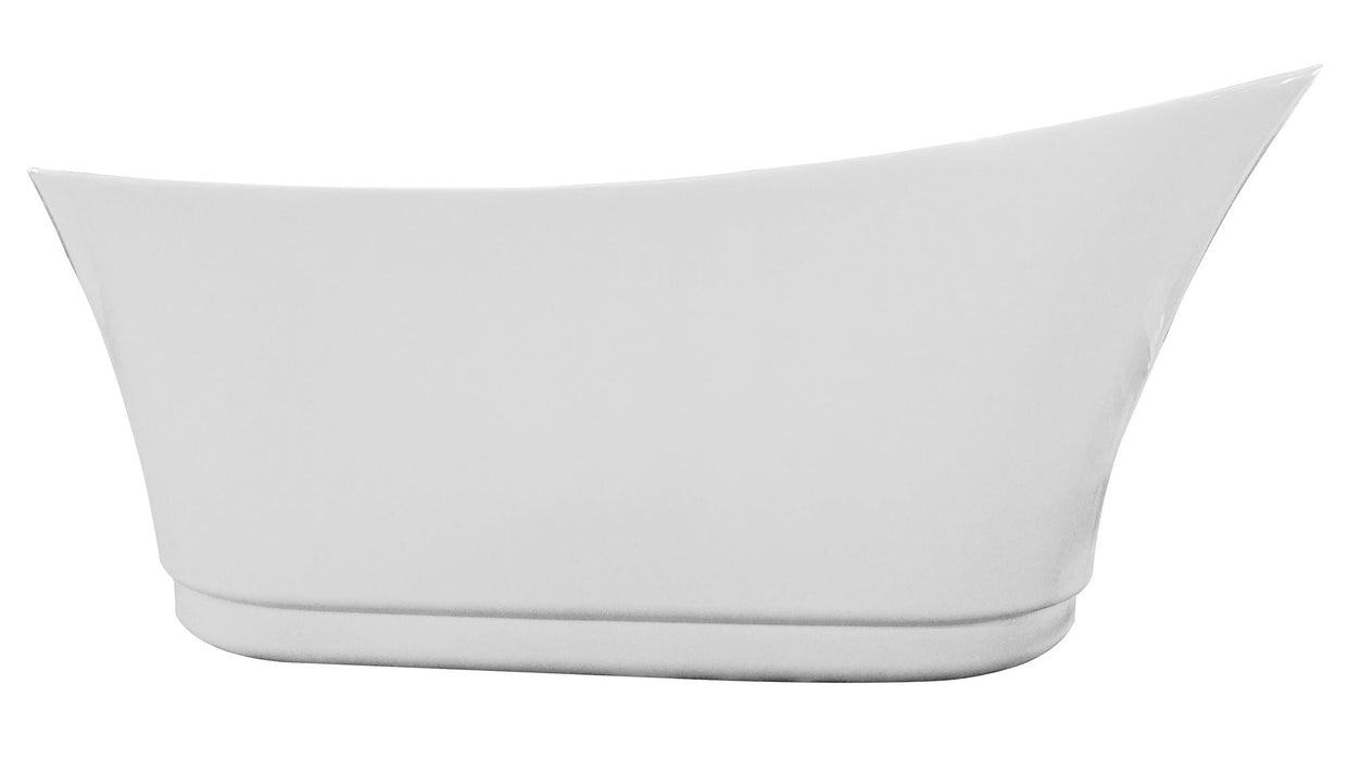 EAGO AM2140 68" White Free Standing Oval Air Bubble Bathtub