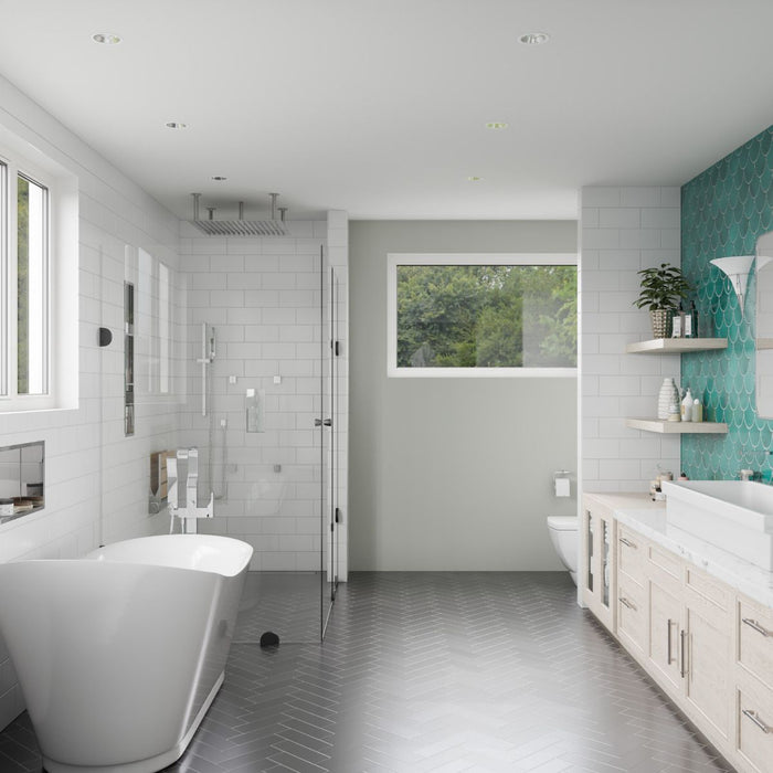 EAGO AM2140 68" White Free Standing Oval Air Bubble Bathtub