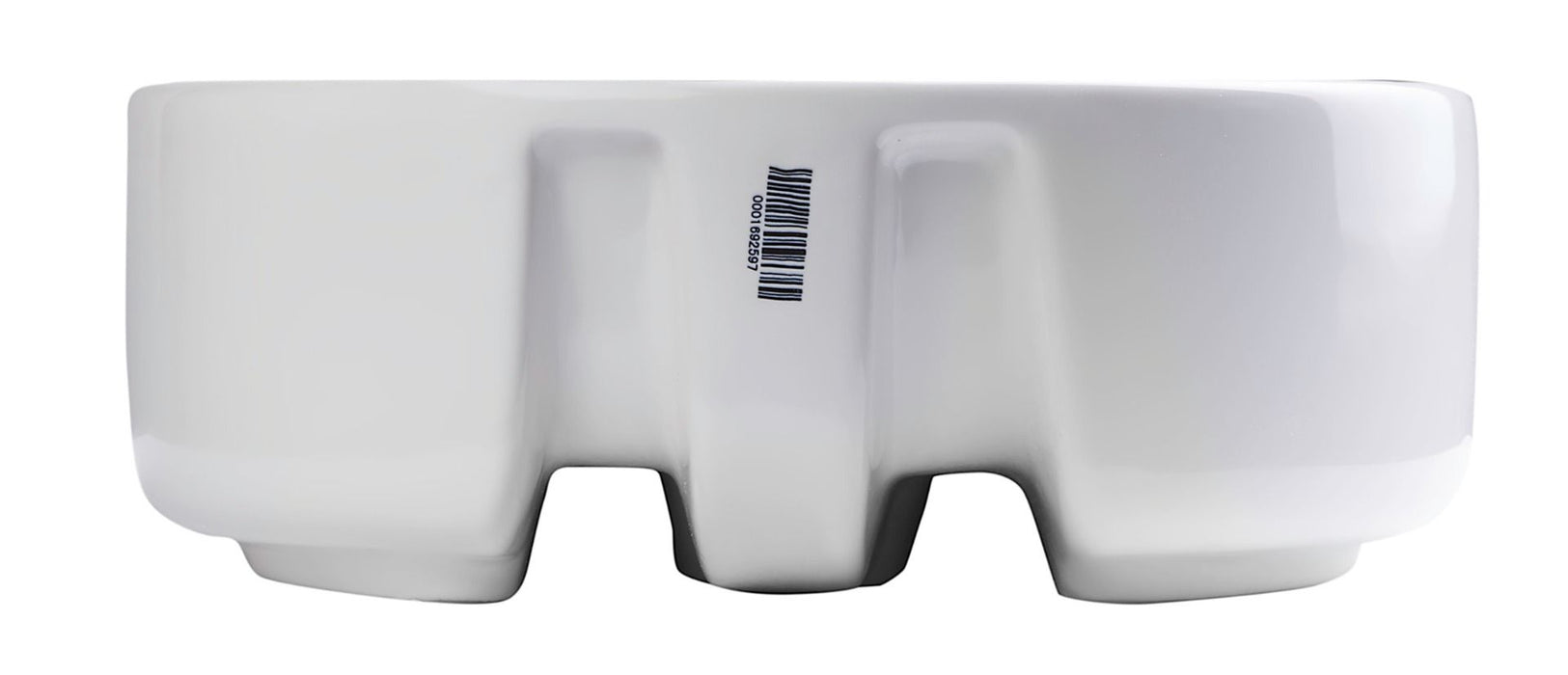 EAGO BA129 16'' Above Mount White Round Porcelain Bathroom Sink w/ Overflow