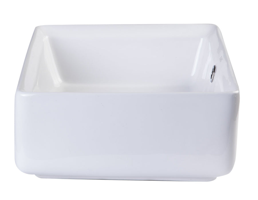 EAGO BA131 20" White Rectangular Porcelain Bathroom Sink with Overflow