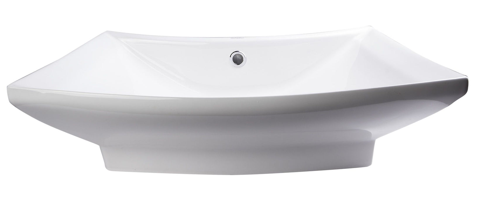 EAGO BA142 28" White Rectangular Porcelain Bathroom Sink with Overflow