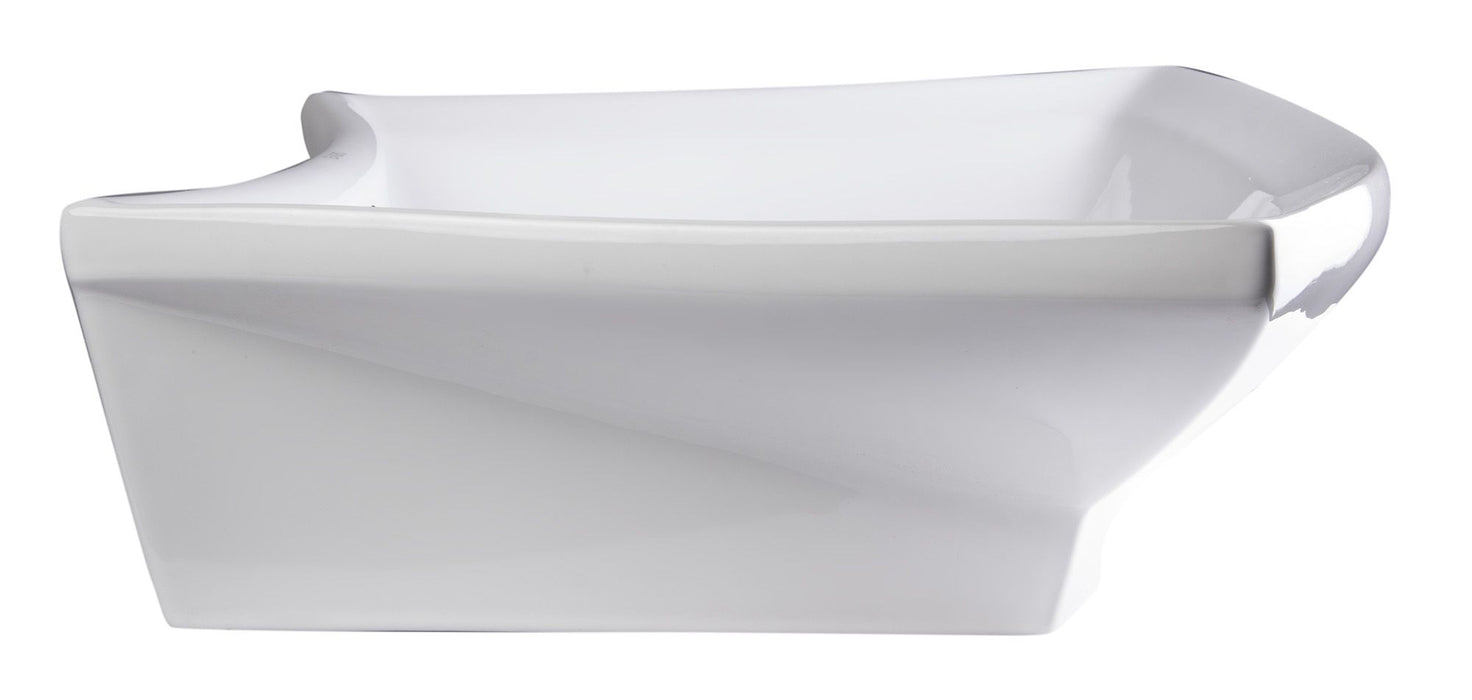 EAGO BA142 28" White Rectangular Porcelain Bathroom Sink with Overflow
