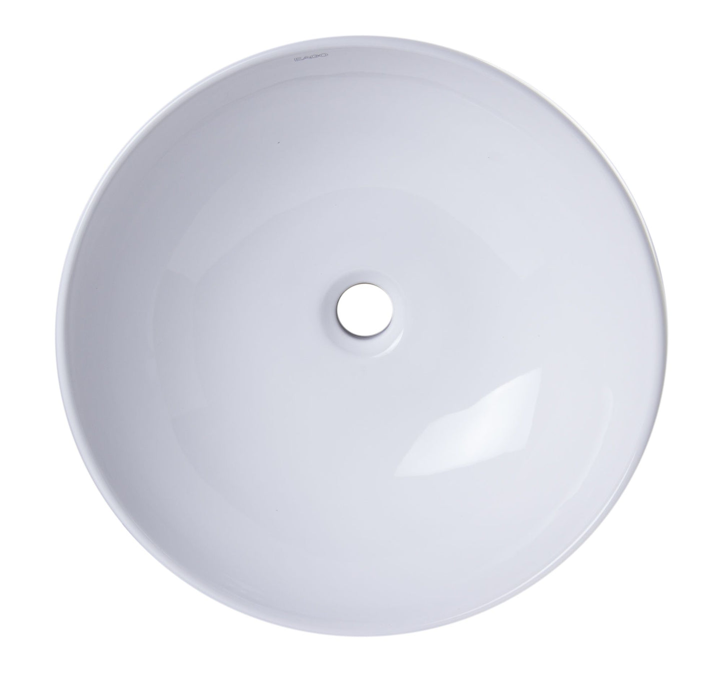 EAGO BA351 18'' White Round Porcelain Bathroom Sink Basin without Overflow