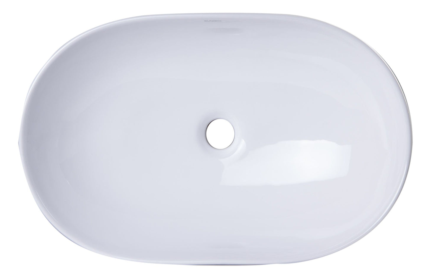 EAGO BA352 23'' White Oval Porcelain Bathroom Sink Basin without Overflow