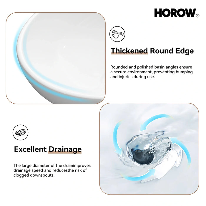 Above Counter Bathroom Sink with Oval Ceramic Model C4034W